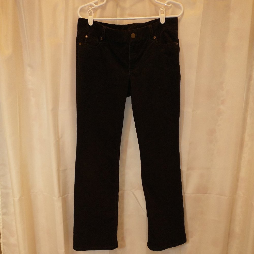 J. Crew Favorite Fit Chocolate Brown Stretch Corduroy Jeans, size 8